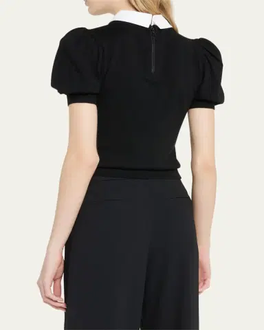 Alice + Olivia Chase Puff-Sleeve Detachable Collar Sweater | Thumbnail 2 Alice + Olivia Chase Puff-Sleeve Detachable Collar Sweater | Thumbnail 2