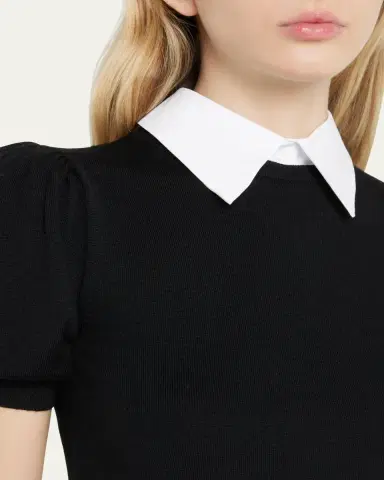Alice + Olivia Chase Puff-Sleeve Detachable Collar Sweater | Thumbnail 4 Alice + Olivia Chase Puff-Sleeve Detachable Collar Sweater | Thumbnail 4