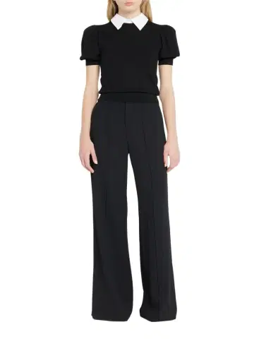 Alice + Olivia Chase Puff-Sleeve Detachable Collar Sweater | Thumbnail 1 Alice + Olivia Chase Puff-Sleeve Detachable Collar Sweater | Thumbnail 1