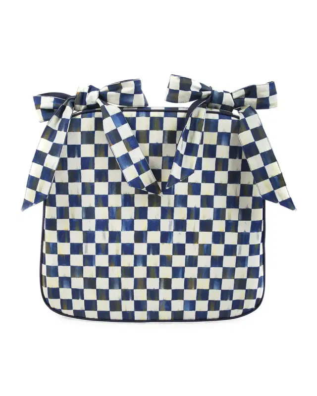 MacKenzie-Childs Royal Check Chair Cushion