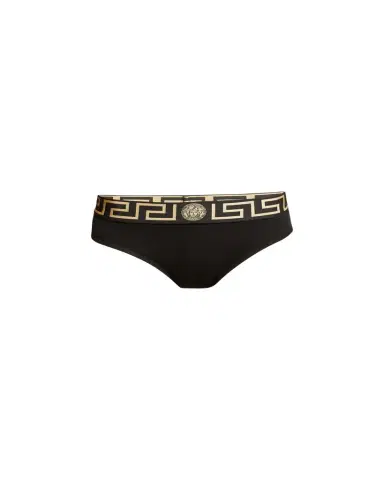 Versace Greca Logo-Band Cotton Bikini Briefs | Thumbnail 1