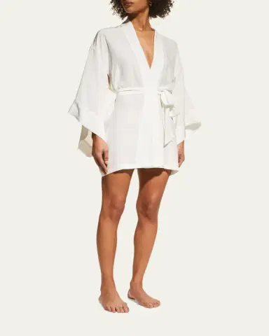 Kiki de Montparnasse Muse Silk Kimono Robe | Thumbnail 3