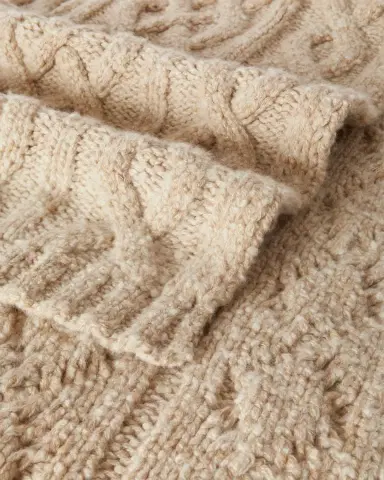 Loro Piana Men's Cable-Knit Cashmere Scarf | Thumbnail 3