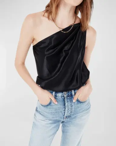Cami NYC Darby Asymmetric Charmeuse Bodysuit | Thumbnail 2