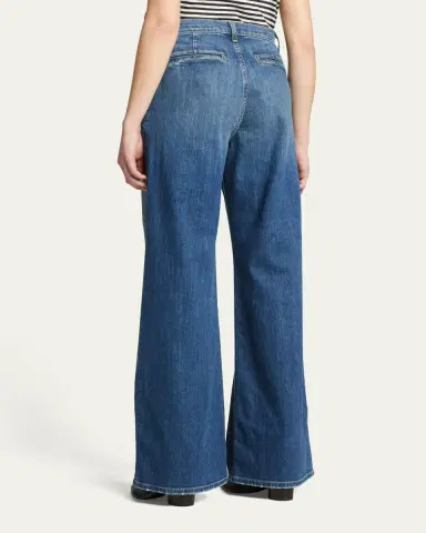Nili Lotan Flora Pleated Wide-Leg Trouser Jeans | Thumbnail 2