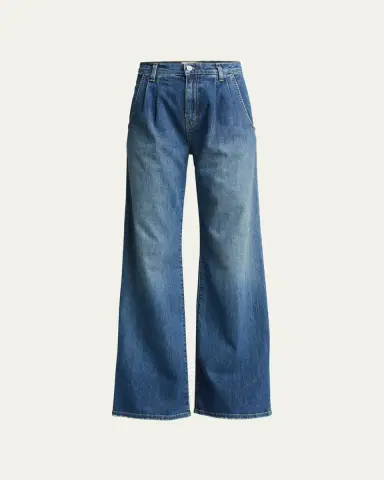 Nili Lotan Flora Pleated Wide-Leg Trouser Jeans | Thumbnail 5