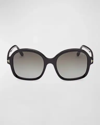 TOM FORD Delphine-02 Gradient Round Acetate Sunglasses | Thumbnail 5 TOM FORD Delphine-02 Gradient Round Acetate Sunglasses | Thumbnail 5
