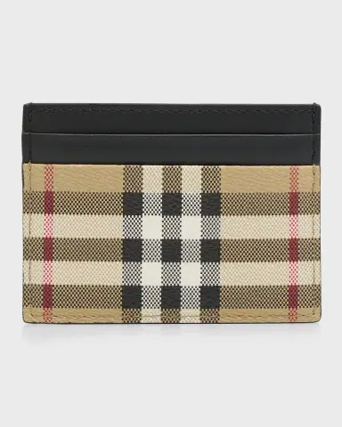 Burberry Men's Vintage Check Leather Card Holder | Thumbnail 5