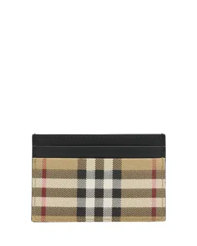 Burberry Men's Vintage Check Leather Card Holder | Thumbnail 1