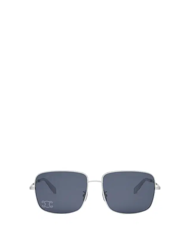 Celine Rhinestone Triomphe Metal Square Sunglasses