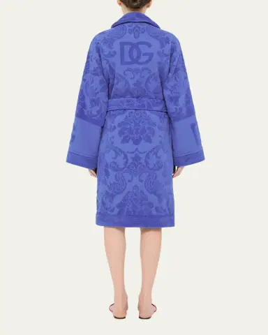 Dolce & Gabbana DG Logo Jacquard Bathrobe | Thumbnail 3 Dolce & Gabbana DG Logo Jacquard Bathrobe | Thumbnail 3