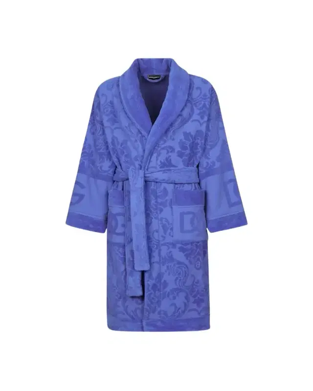 Dolce & Gabbana DG Logo Jacquard Bathrobe