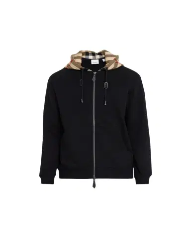 Burberry Men's Samuel Full-Zip Check Hoodie | Thumbnail 1