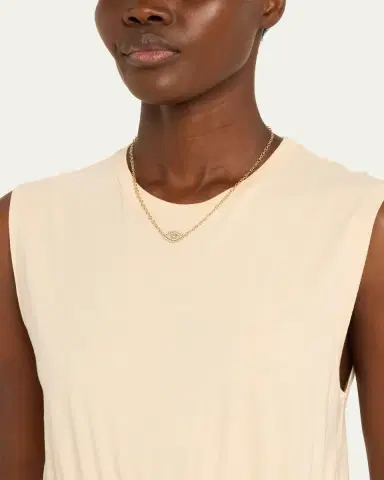 Sydney Evan 14K Evil Eye Marquise Charm Necklace | Thumbnail 2 Sydney Evan 14K Evil Eye Marquise Charm Necklace | Thumbnail 2