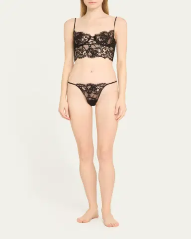 Kiki De Montparnasse Camille Scalloped Lace Longline Bra | Thumbnail 2 Kiki De Montparnasse Camille Scalloped Lace Longline Bra | Thumbnail 2