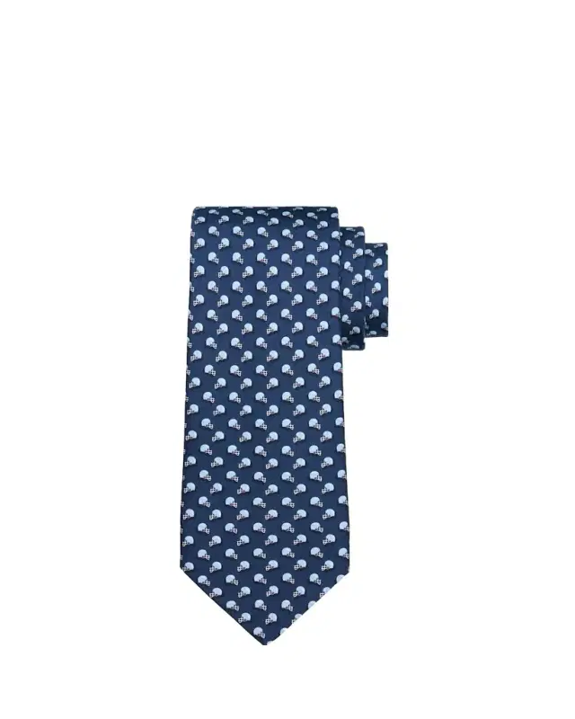 Men's Helmet-Print Silk Tie