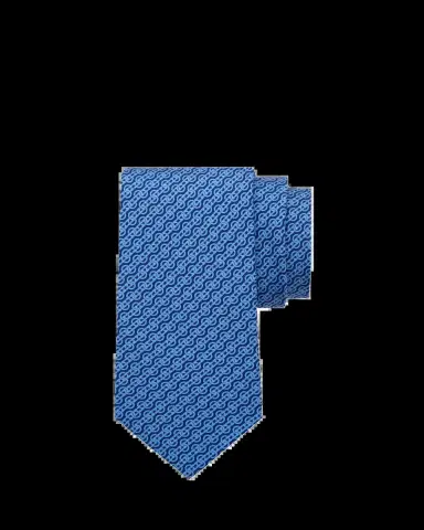 Ferragamo Men's Interwoven Gancini-Print Silk Tie | Thumbnail 2