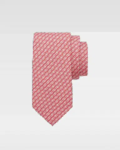 Ferragamo Men's Gancini Stripe Silk Tie | Thumbnail 2
