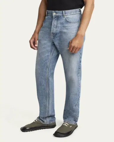 Loewe Men's Jeans with Leather Patch | Thumbnail 4