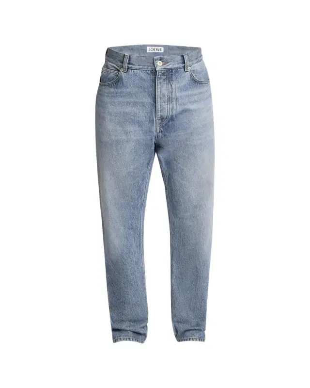 Men's Jeans with Leather Patch