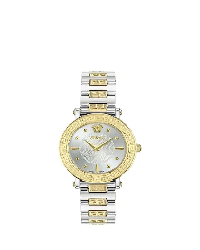 35mm Greca Sphere Watch with Bracelet Strap, Steel/Gold