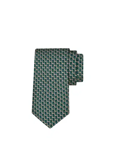 Ferragamo Men's Gancio Dachshund-Print Silk and Wool Tie | Thumbnail 1