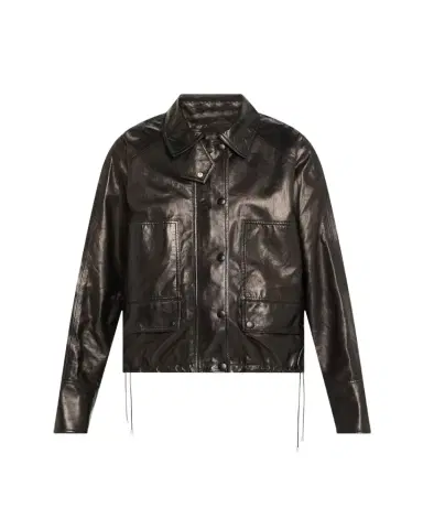 Brandon Maxwell Harper Leather Balloon Jacket | Thumbnail 1 Brandon Maxwell Harper Leather Balloon Jacket | Thumbnail 1