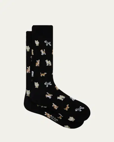 Paul Smith Men's Kyoto Dogs Crew Socks | Thumbnail 3