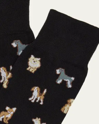 Paul Smith Men's Kyoto Dogs Crew Socks | Thumbnail 4