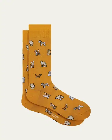 Paul Smith Men's Kyoto Dogs Crew Socks | Thumbnail 5