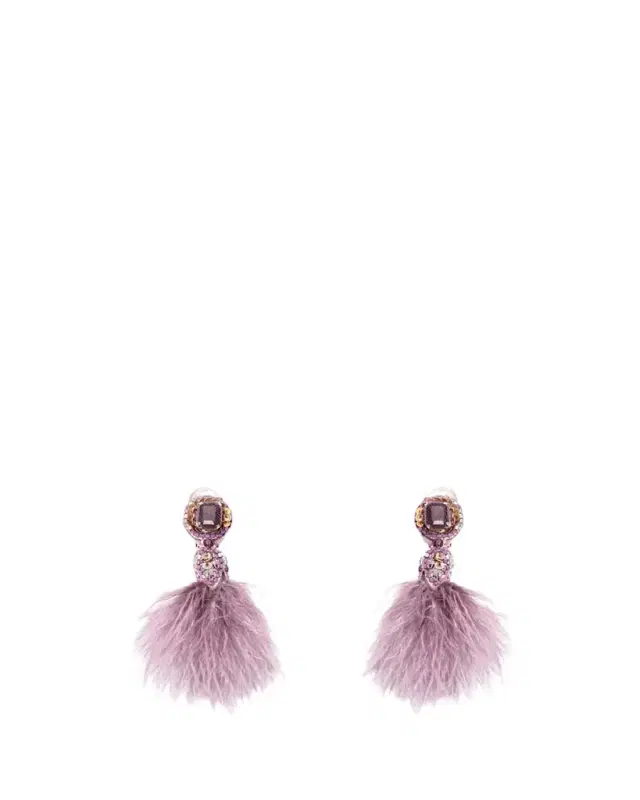 Ranjana Khan Micro Pom Earrings, Pink