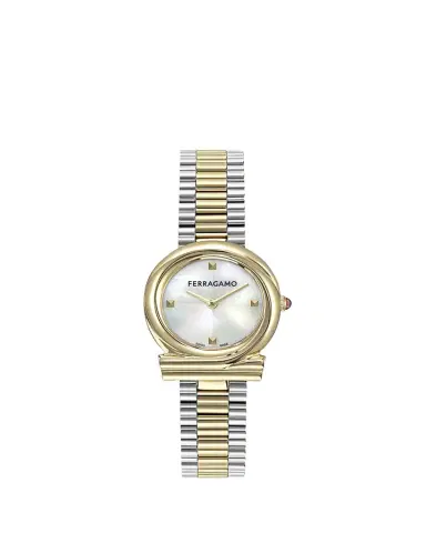 Ferragamo Gancini Twisted 28MM Two Tone Mother of Pearl Watch | Thumbnail 1
