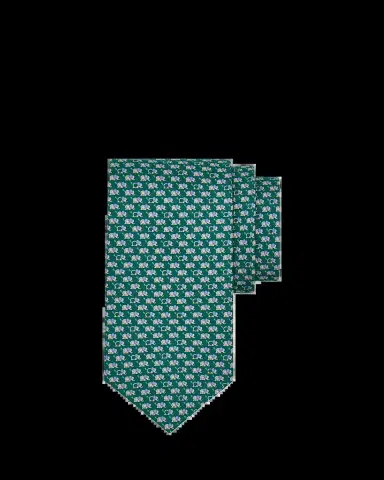 Ferragamo Men's Gancio-Elephant Silk Tie | Thumbnail 2 Ferragamo Men's Gancio-Elephant Silk Tie | Thumbnail 2