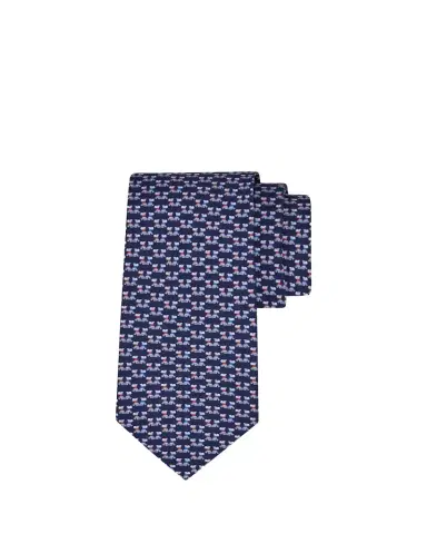 Ferragamo Men's Double-Dog Silk Tie | Thumbnail 1