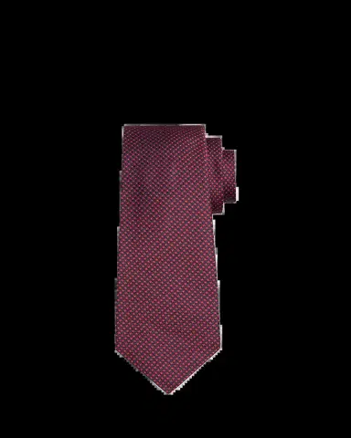 Kiton Men's Micro-Houndstooth Silk 7-Fold Tie | Thumbnail 2