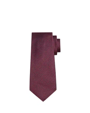 Kiton Men's Micro-Houndstooth Silk 7-Fold Tie | Thumbnail 1
