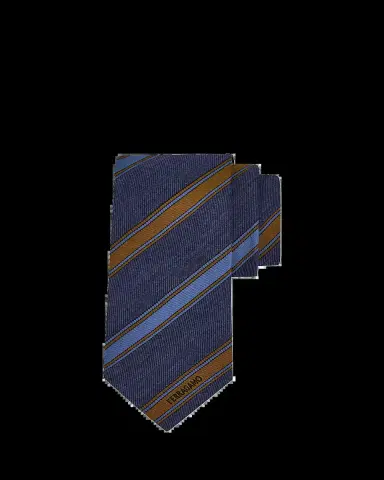 Ferragamo Men's Multi-Stripe Logo Silk Tie | Thumbnail 2 Ferragamo Men's Multi-Stripe Logo Silk Tie | Thumbnail 2