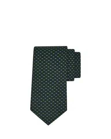 Ferragamo Men's Woven Geometric Jacquard Silk Tie | Thumbnail 1 Ferragamo Men's Woven Geometric Jacquard Silk Tie | Thumbnail 1