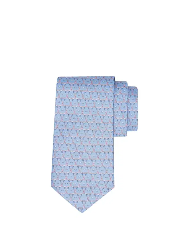 Ferragamo Men's Geometric Hockey Stick Silk Tie