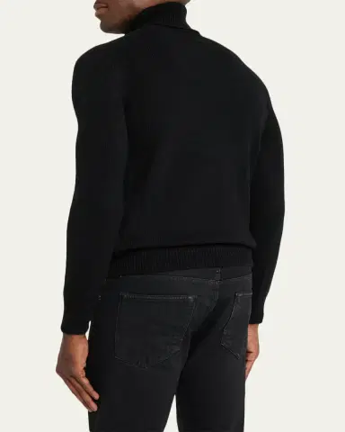 Ralph Lauren Purple Label Men's Cashmere Knit Ski Polar Bear Turtleneck Sweater | Thumbnail 3