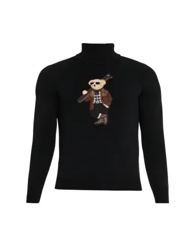 Ralph Lauren Purple Label Men's Cashmere Knit Ski Polar Bear Turtleneck Sweater | Thumbnail 1