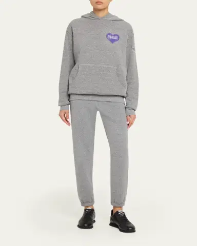 Sprwmn Logo Heart Fleece Sweatpants | Thumbnail 2 Sprwmn Logo Heart Fleece Sweatpants | Thumbnail 2