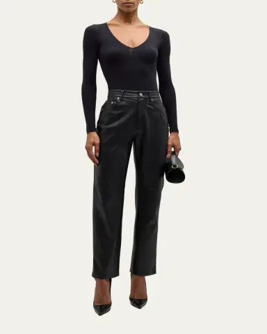 Commando Ballet Long-Sleeve V-Neck Microfiber Bodysuit | Thumbnail 2 Commando Ballet Long-Sleeve V-Neck Microfiber Bodysuit | Thumbnail 2