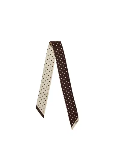 Valentino Garavani Reversible Silk Twill Skinny Scarf | Thumbnail 1 Valentino Garavani Reversible Silk Twill Skinny Scarf | Thumbnail 1