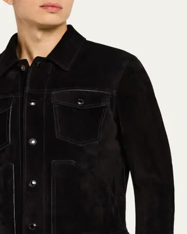 Tom Ford Men's Cashmere Suede Jacket | Thumbnail 5 Tom Ford Men's Cashmere Suede Jacket | Thumbnail 5