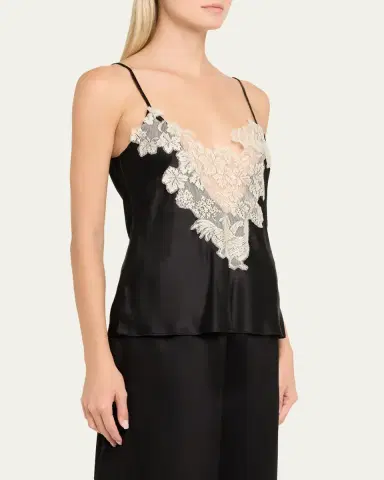 Rosie Assoulin Chicken ace Inset Satin Cami Top | Thumbnail 4