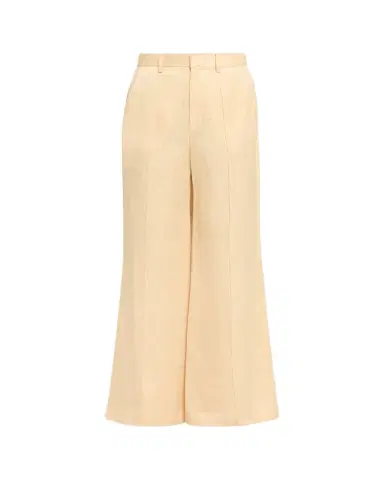 Rosie Assoulin Paneled Satin Jacquard Pintuck Flare Trousers | Thumbnail 1