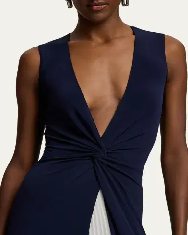Ralph Lauren Collection Zach Two-Tone Pleated Evening Dress | Thumbnail 5 Ralph Lauren Collection Zach Two-Tone Pleated Evening Dress | Thumbnail 5