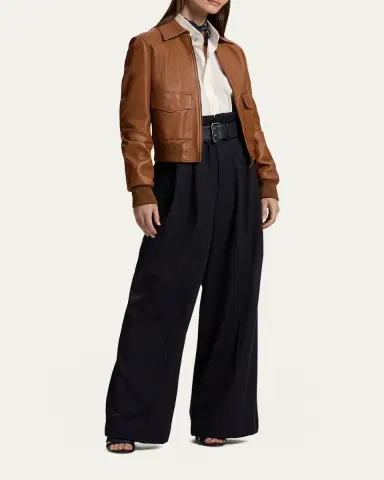 Ralph Lauren Collection Sullivan Leather Bomber Jacket | Thumbnail 2 Ralph Lauren Collection Sullivan Leather Bomber Jacket | Thumbnail 2