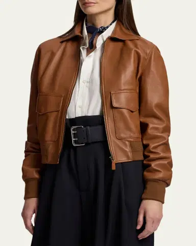 Ralph Lauren Collection Sullivan Leather Bomber Jacket | Thumbnail 4 Ralph Lauren Collection Sullivan Leather Bomber Jacket | Thumbnail 4